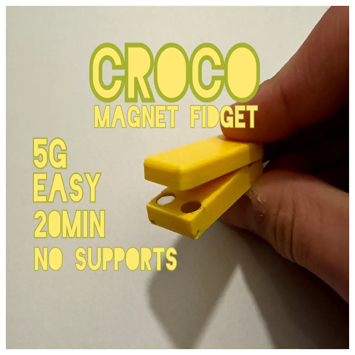 CROCO Tactile Magnetic Fidget Toy Magnetic Stress Relief Silent Desk Toy Tactile Puzzle Game Sensory Stimulation