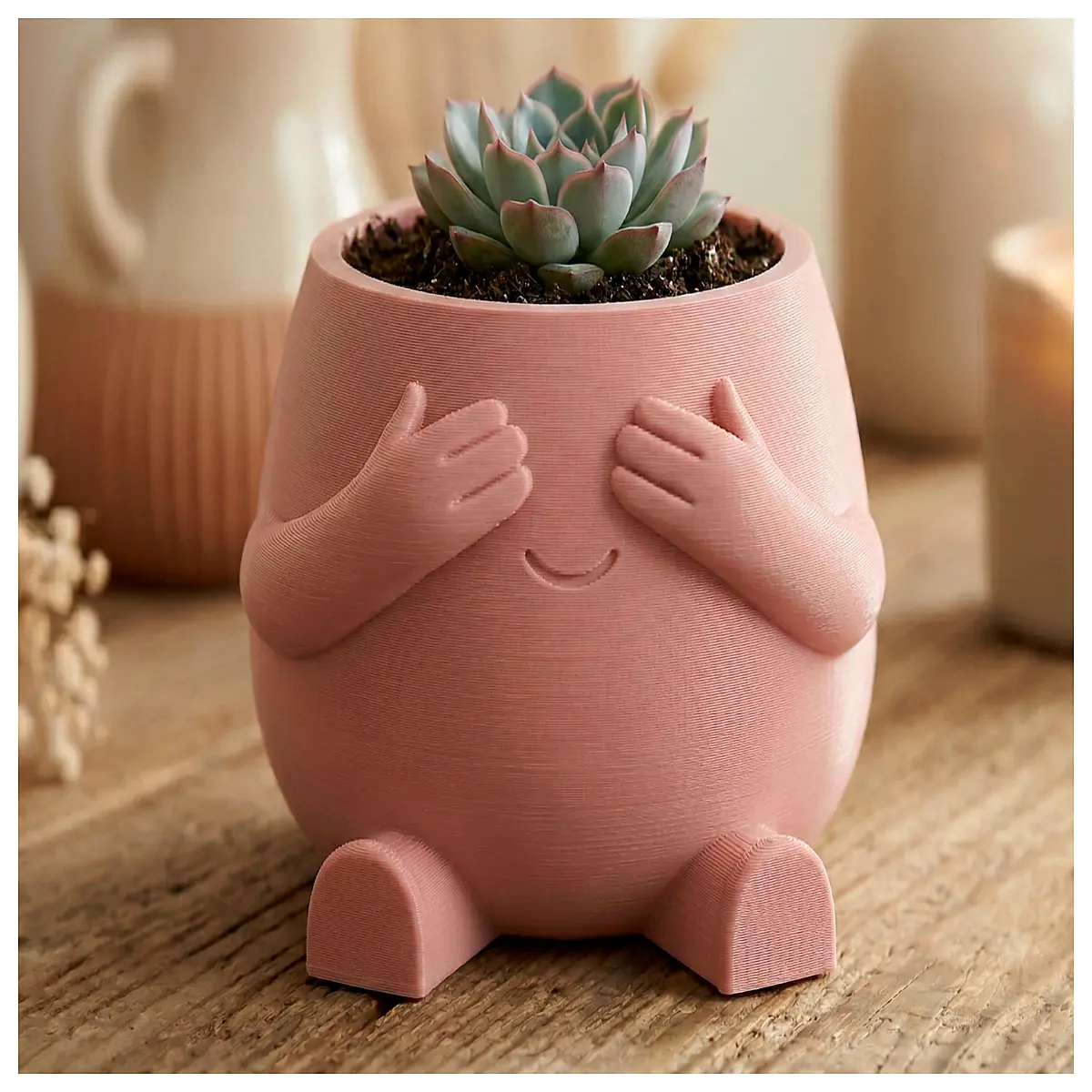 Shy Ghost Planter Modern Simple Flower Pot Creative Potted Plant Box Indoor Decoration Flower Container Plant Pots