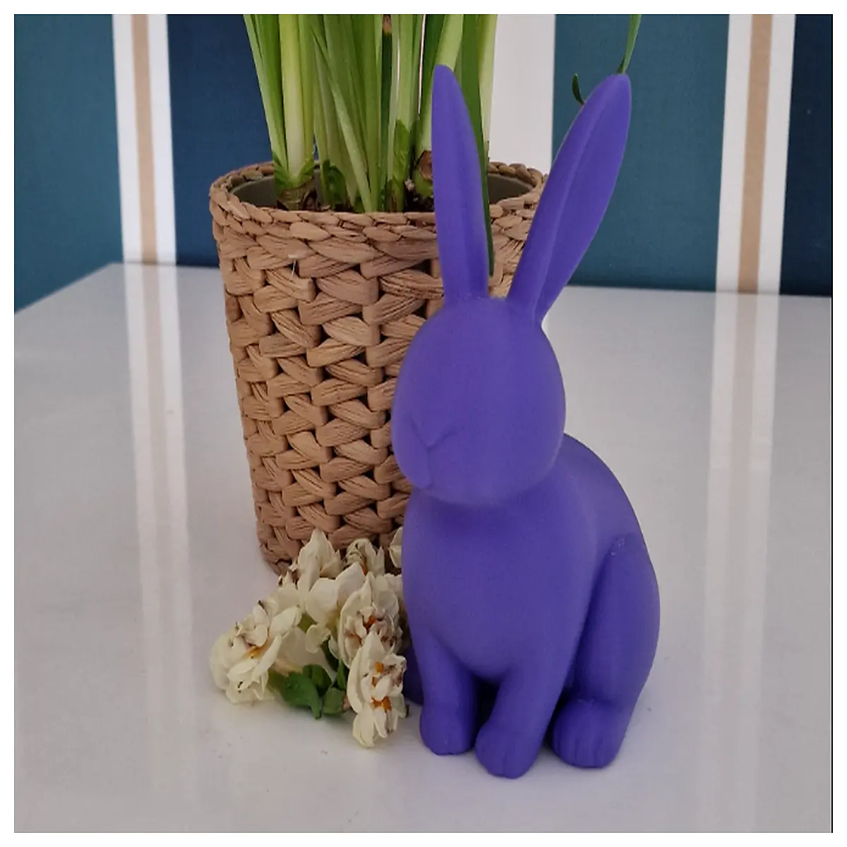 Easter Bunny Smooth Edition Figurine Easter Decoration Festive Toy Creative Gift
