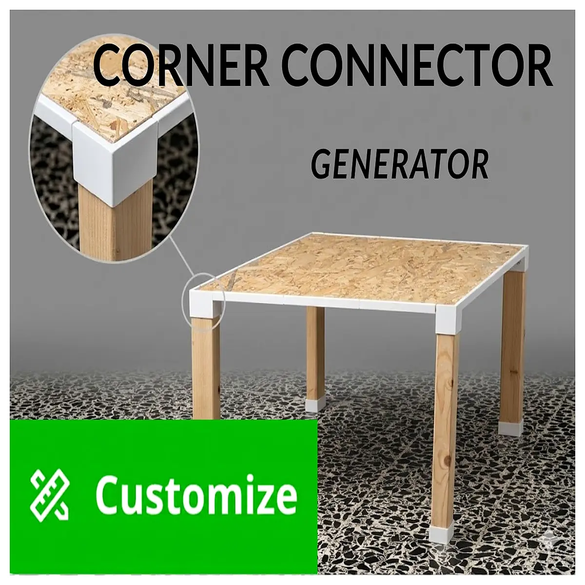 Corner Connector Generator Fast Cable Connections Industrial Equipment Accessories Signal Connectors Cable Interfaces Installation Tools Component