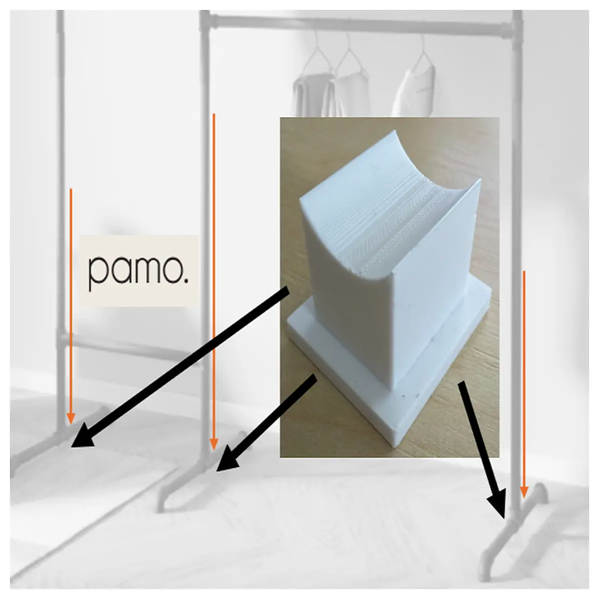 pamo Clothes Hanger Support Bracket Bending Stabilize Hangers Hanging Accessories Hanger Fixer Hanger Support