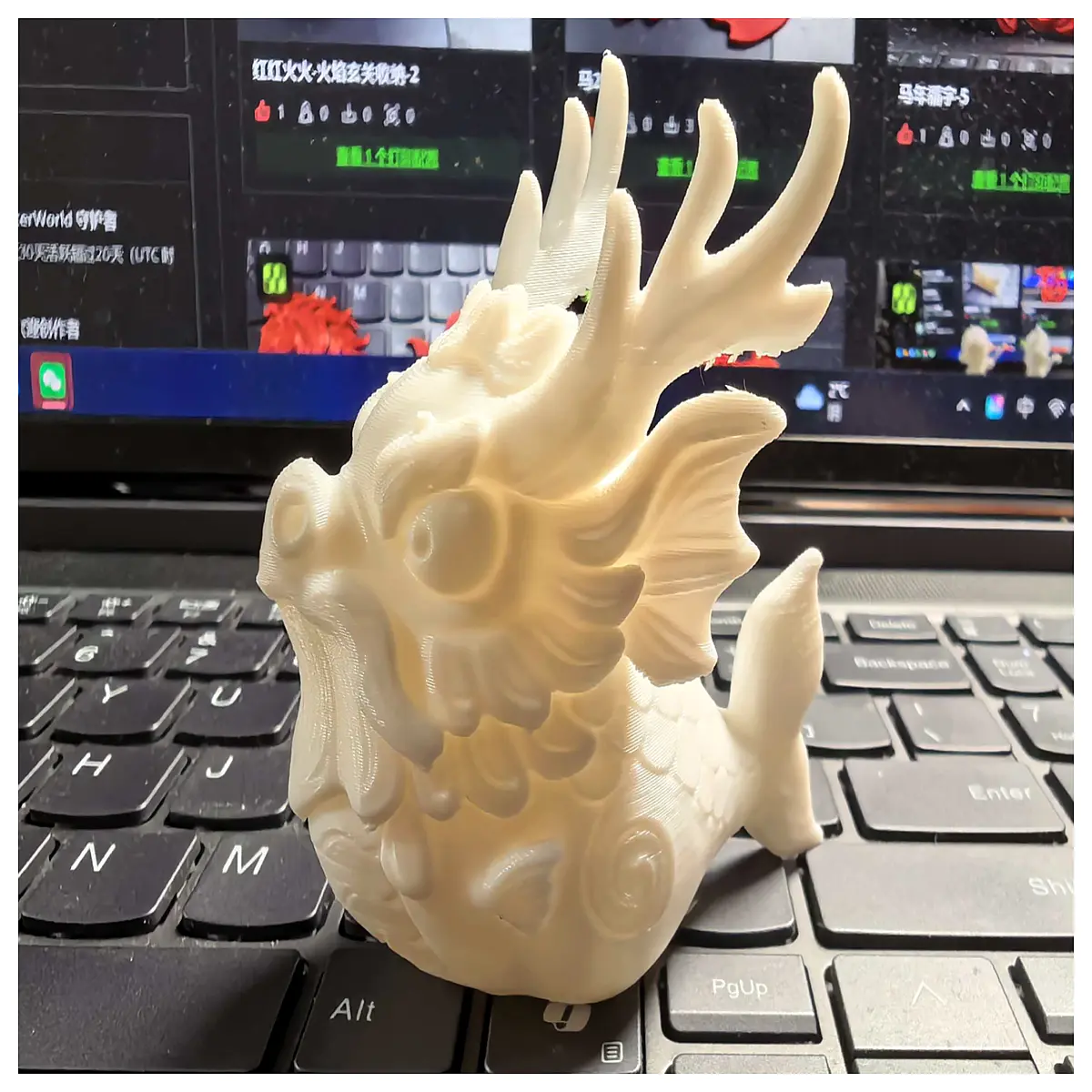 chinese roof dragon beast finial ornament mythical chibi figure for garden decor traditional architecture roof tile end piece