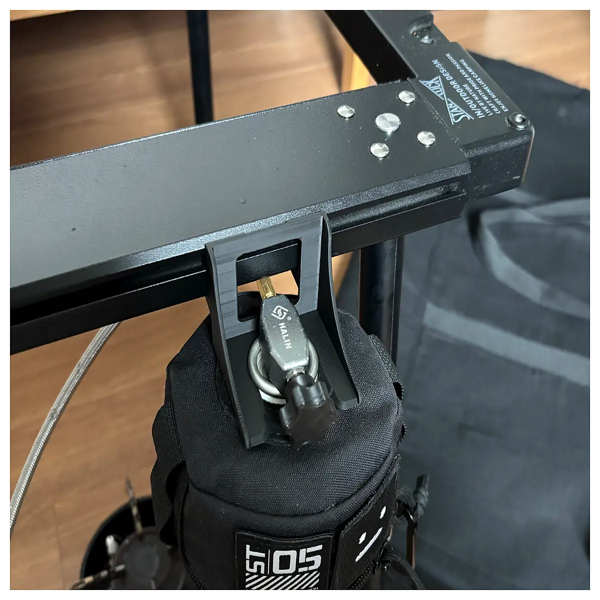 Camping Table Gas Can Holder Outdoor Folding Table Portable Gas Cylinder Support Bracket Camping Accessories
