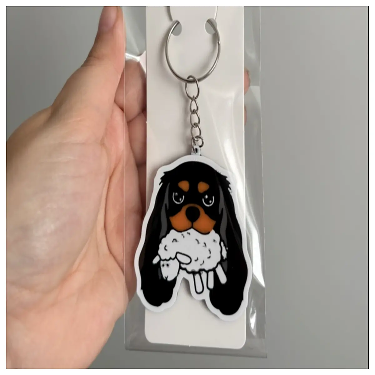 Charlie Wang Dachshund Keychain Pet Memorial Gift Dog Collar Charm Cute Dog Toy Accessory