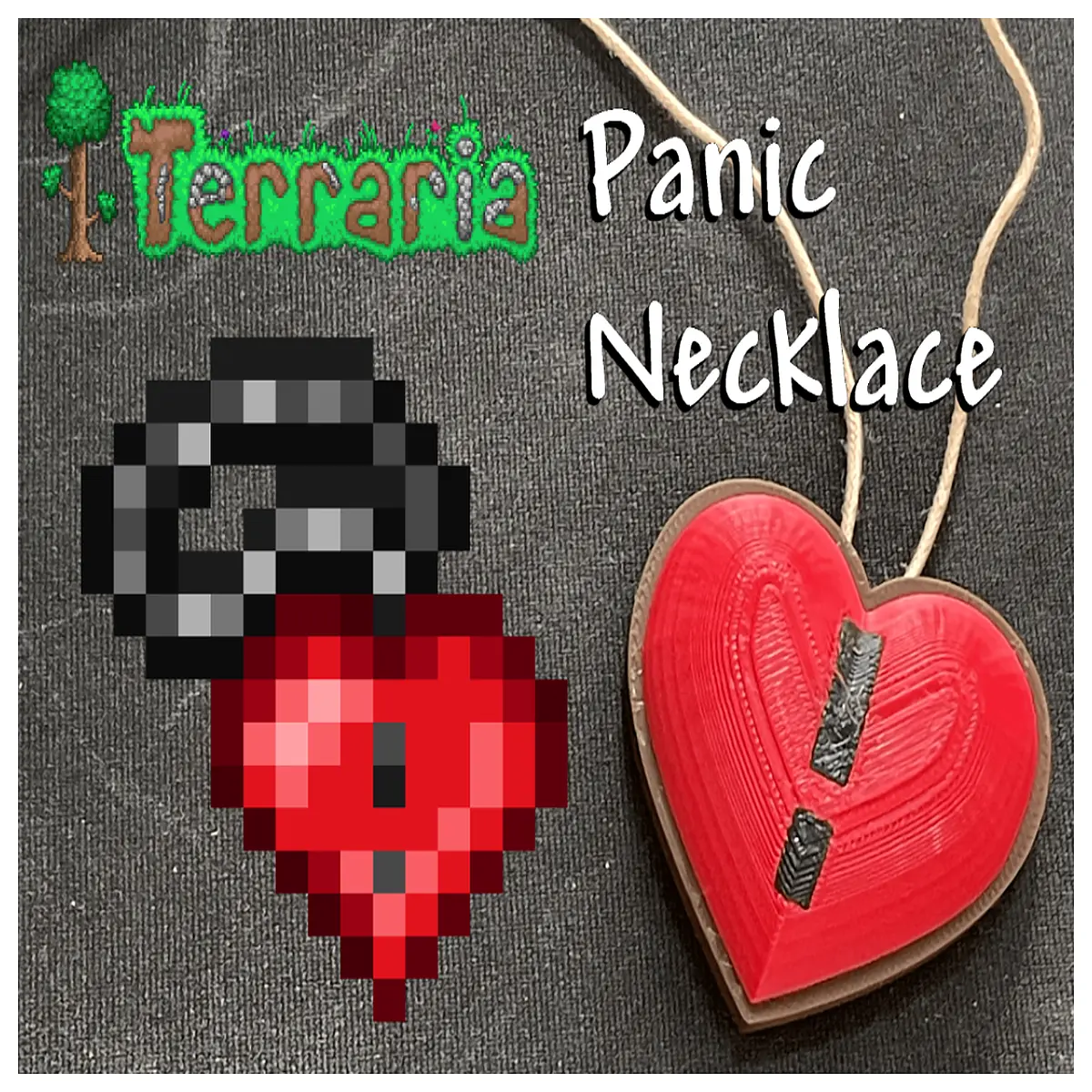 Terraria Panic Necklace Boost Attack Enhance Survival Fear Game Accessory Gear Upgrade