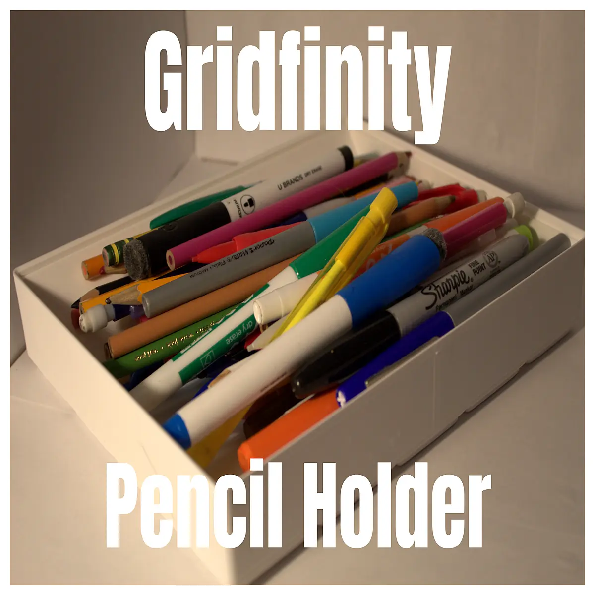 Pen Holder Organizer Desk Storage Box Pencil Case Accessory Multi Function Office School Supplies Pen Stand Gridfinity