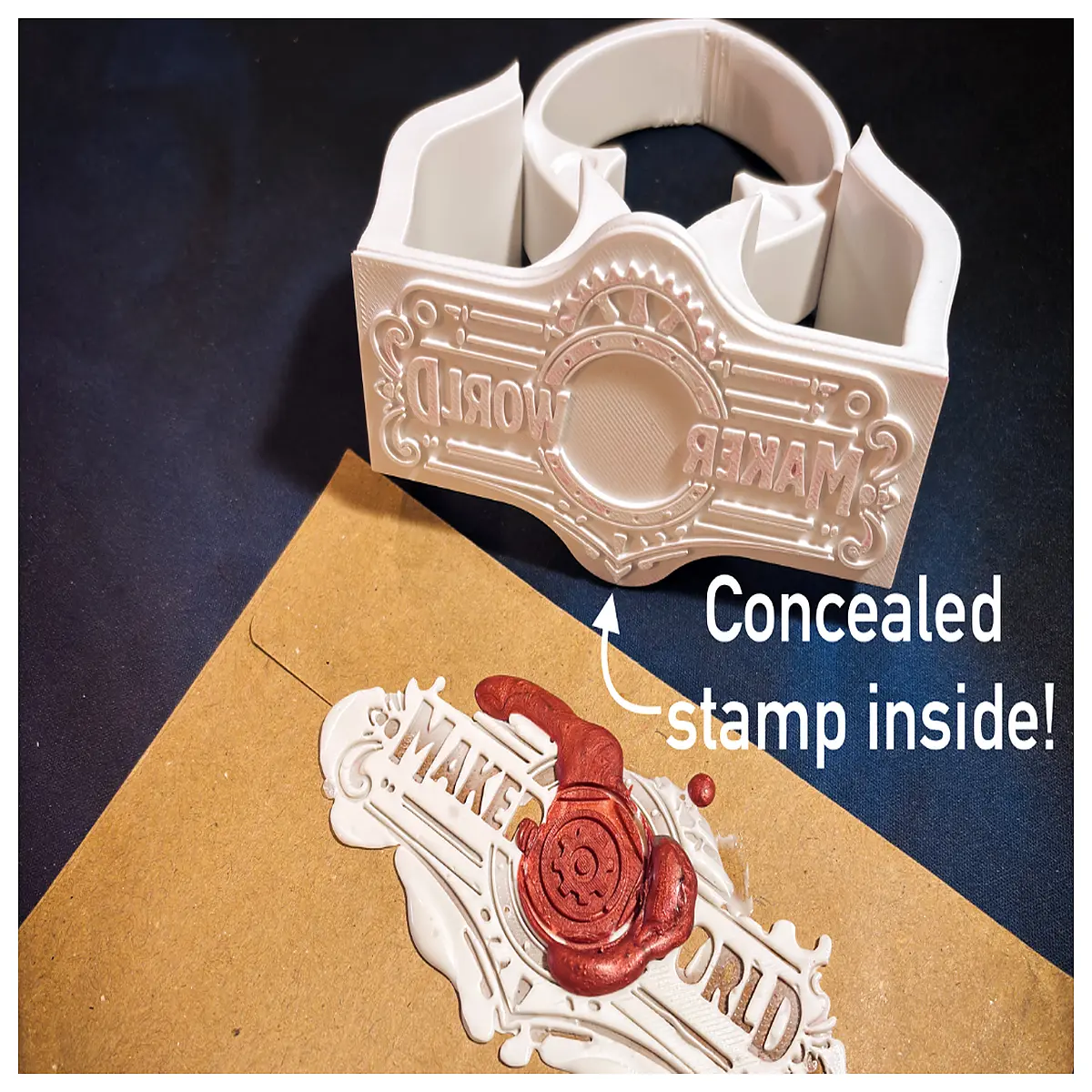 hidden stamp seal wax invisible ink stamping tool for documents