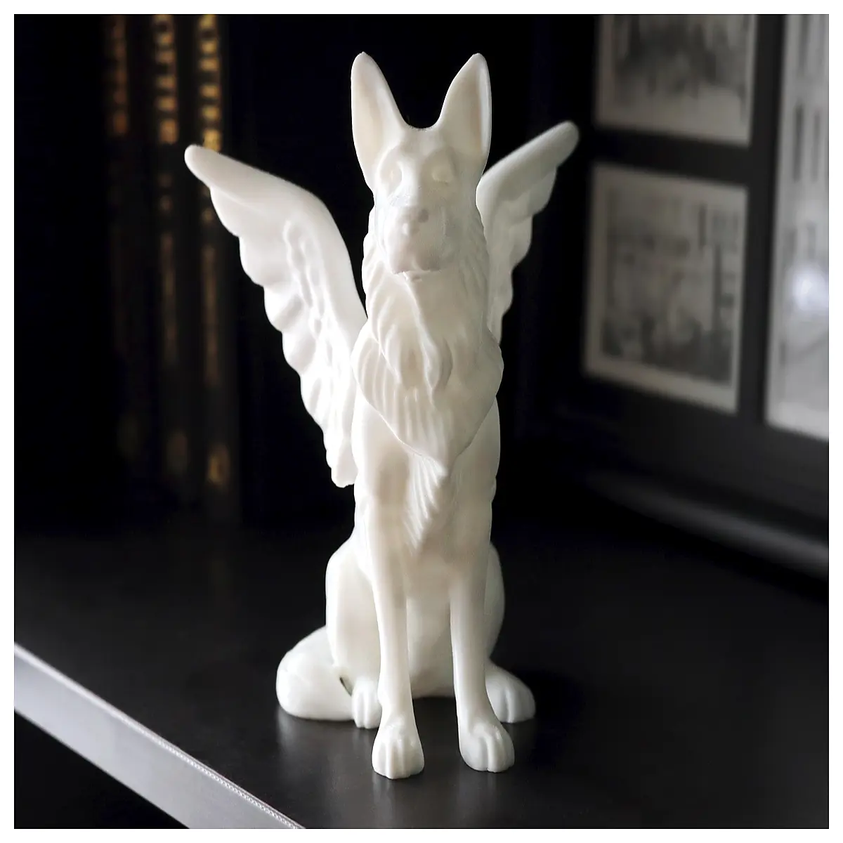 Angel Dog Toy German Shepherd Plush Puppy Accessory Cute Pet Plaything Angel Dog Supplies
