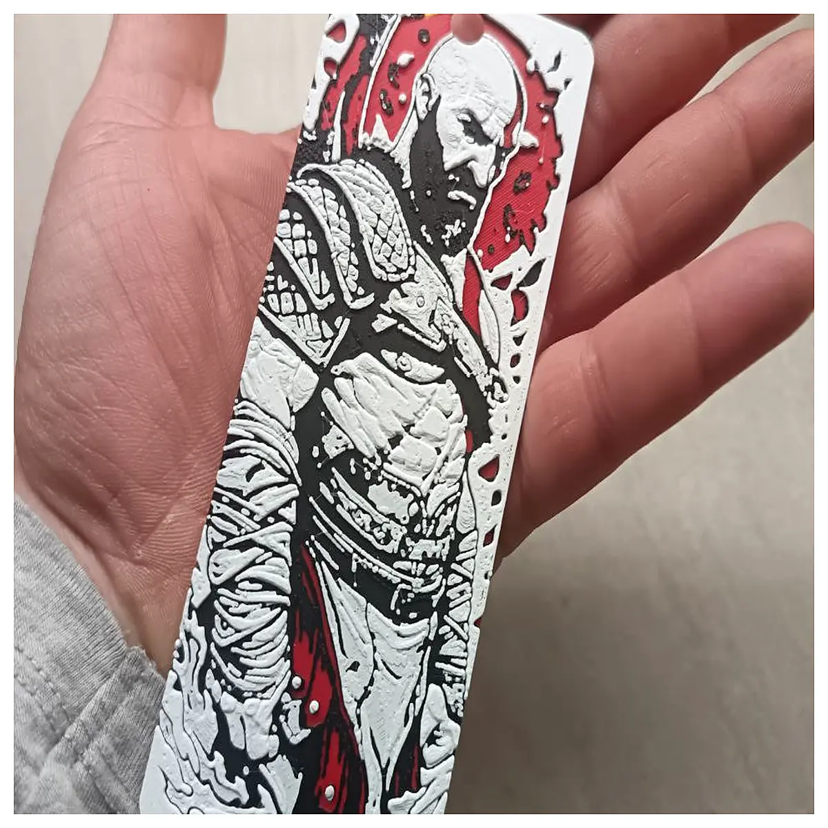 kratos bookmark metal gamers fantasy novel lovers