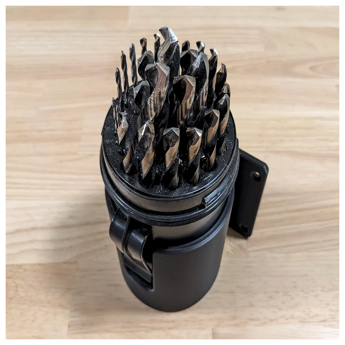 drill bit organizer cup rack holder box storage case for workshop garage tool cabinet magnetic