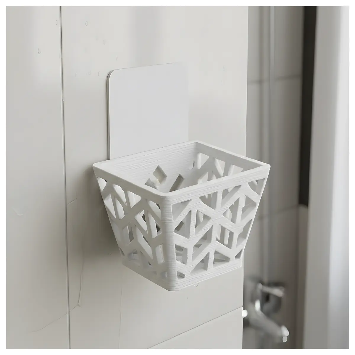 Wall Mounted Soap Holder Carved Design Bathroom Shelf Soap Box Organizer Wall Mounted Storage Modern Minimalist