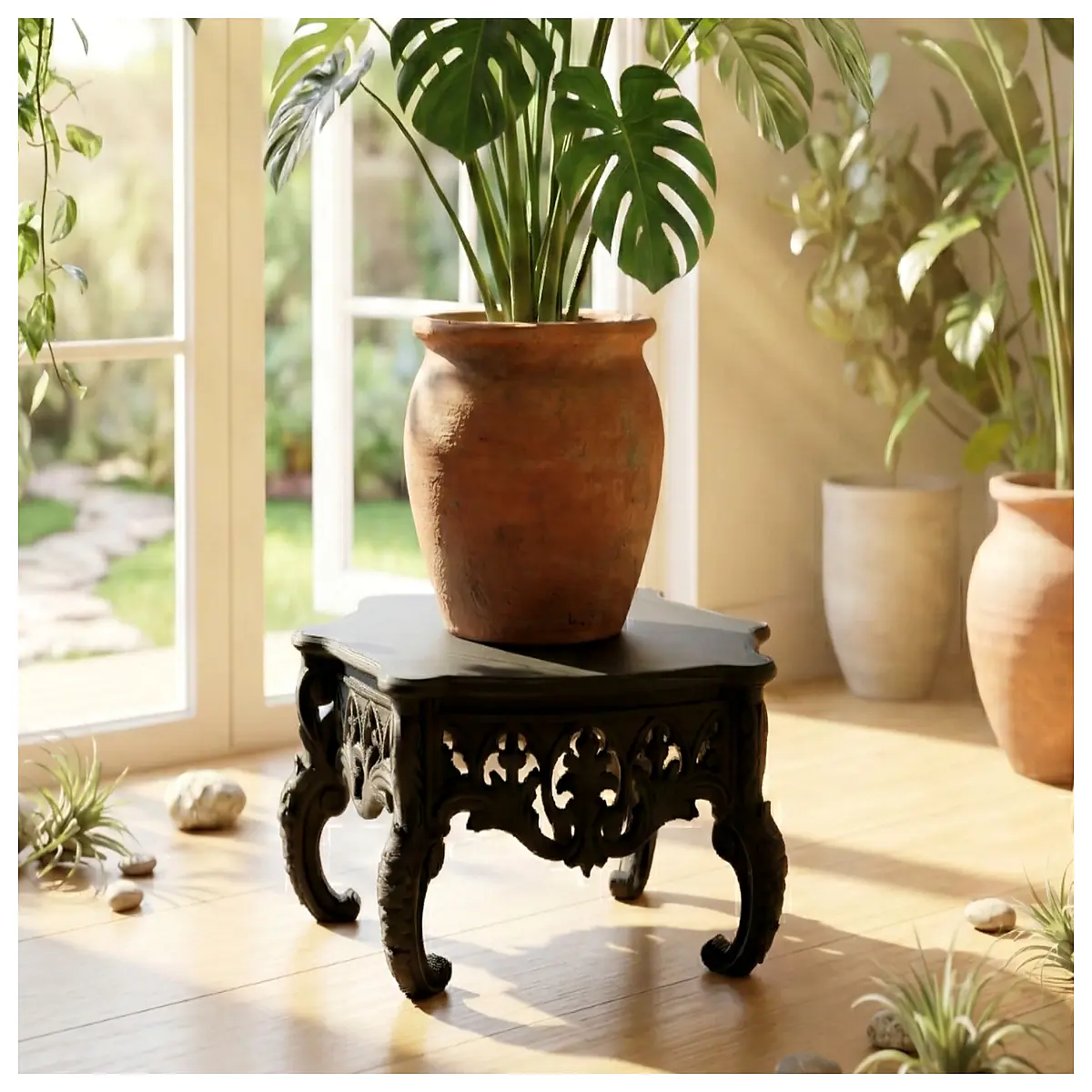 Baroque Plant Stand Royal Display Stand Floral Holder Decorative Accent Indoor Garden European Style
