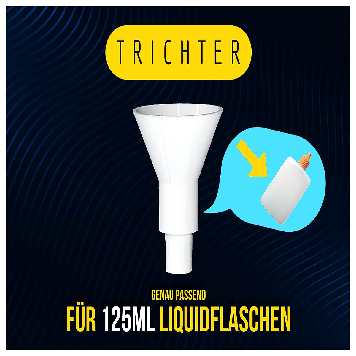Funnel 125ml Liquid Bottle Pouring Tool Lab Use Dropper Experiment Accessories