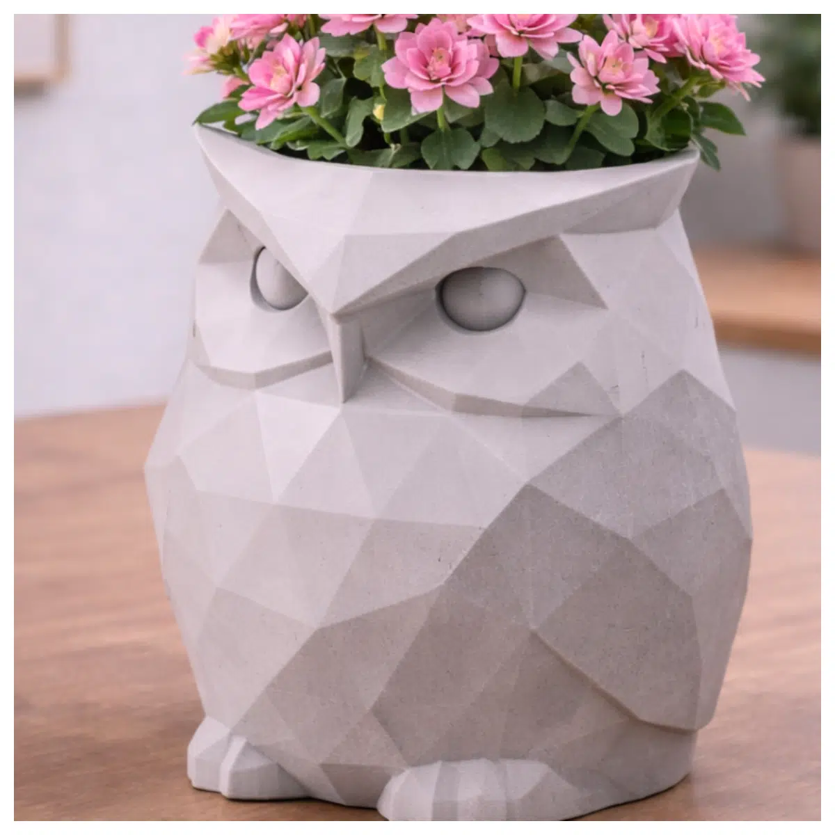 Geometric Owl Planter Creative Decoration Indoor Garden Desktop Ornament Bird Decor Pot Planter Geometric Owl