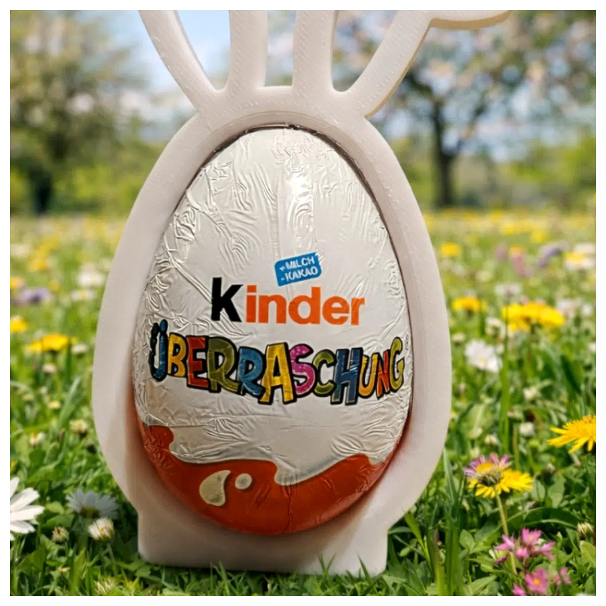 Easter Bunny Display Stand Decoration Surprise Egg Holder Festive Gift Stand Easter Decor Accessory