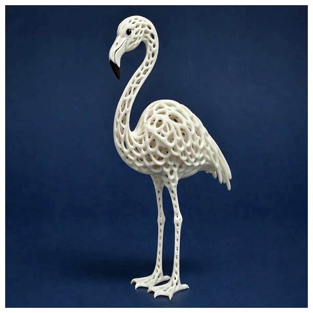 Flamingo Sculpture Hollow Animal Figurine Bird Decor Home Art Decorative Bird Placement