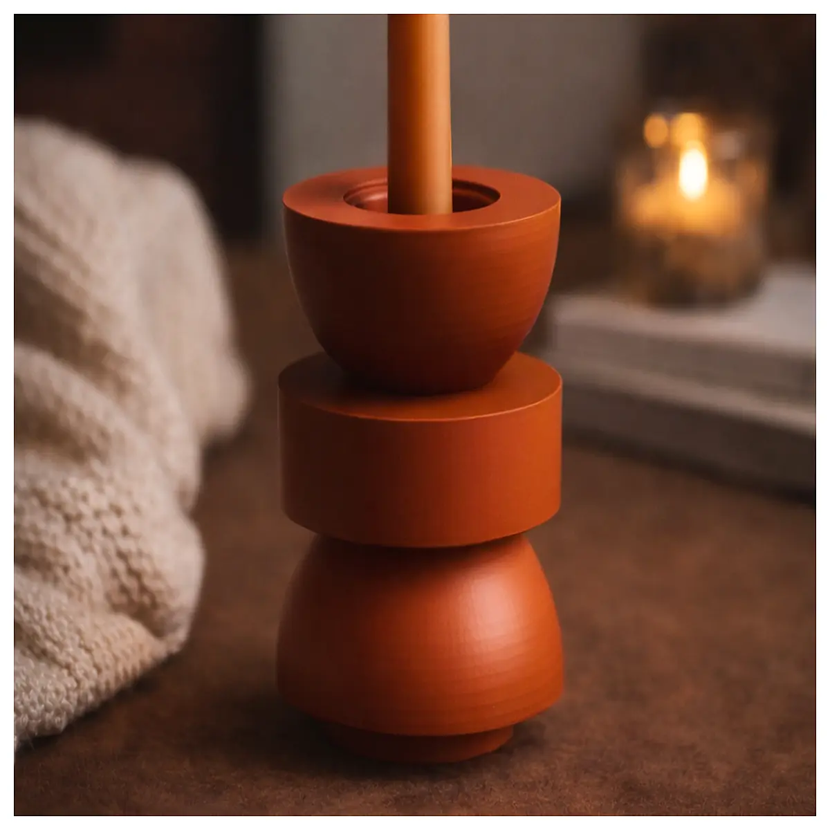 whoopee cushion candle holder centerpiece rustic farmhouse decor vintage hollow base table accent