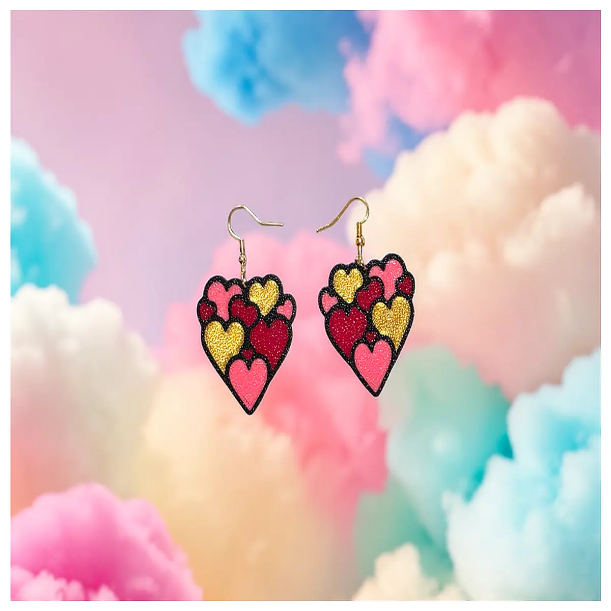colorful shaped earrings for women trendy dangle drop jewelry gift
