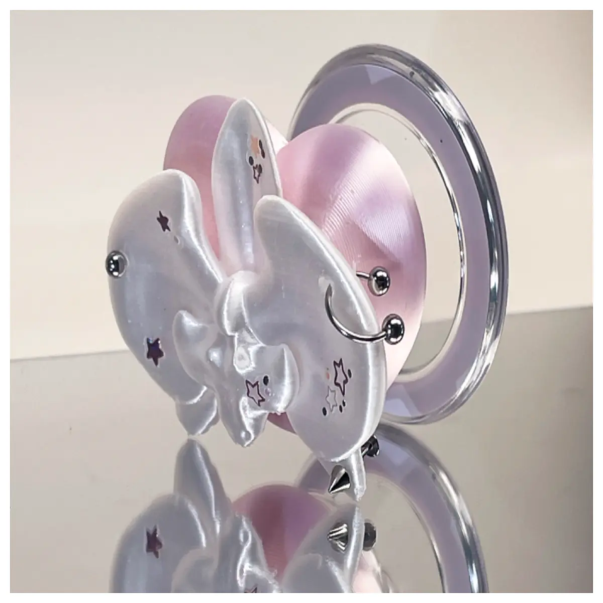 Puffy Orchid Phone Stand Magnetic Sac Foldable Phone Holder Desktop Stand Phone Accessory Magnetic Mount
