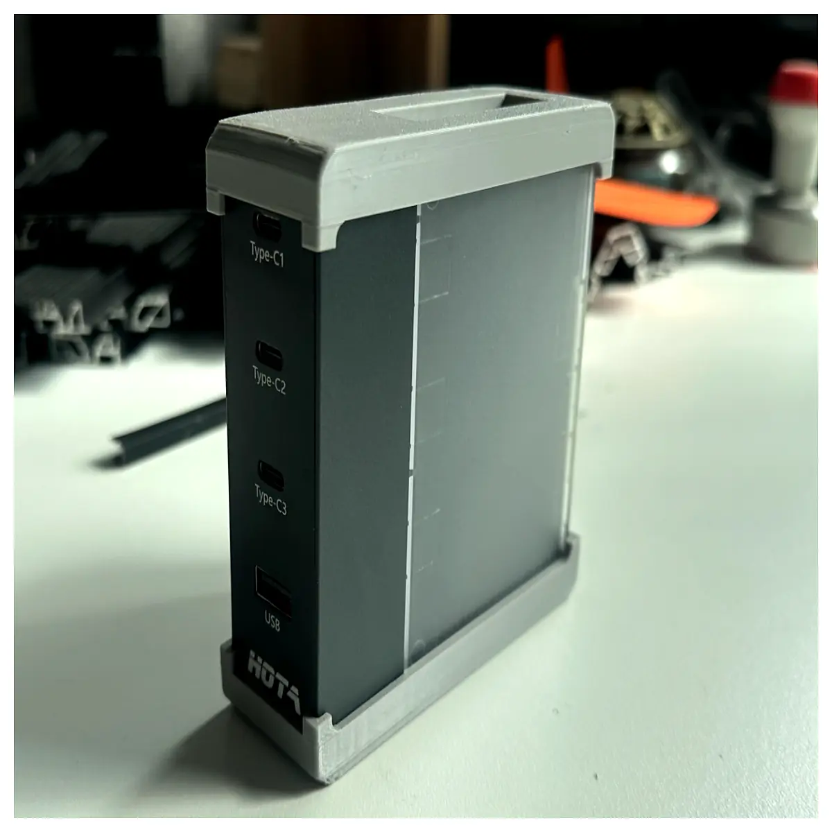 HOTA H24P24 Power Adapter Protective Cover Reinforced Upper Lower Case Adapter Accessories Electronic Device Protection