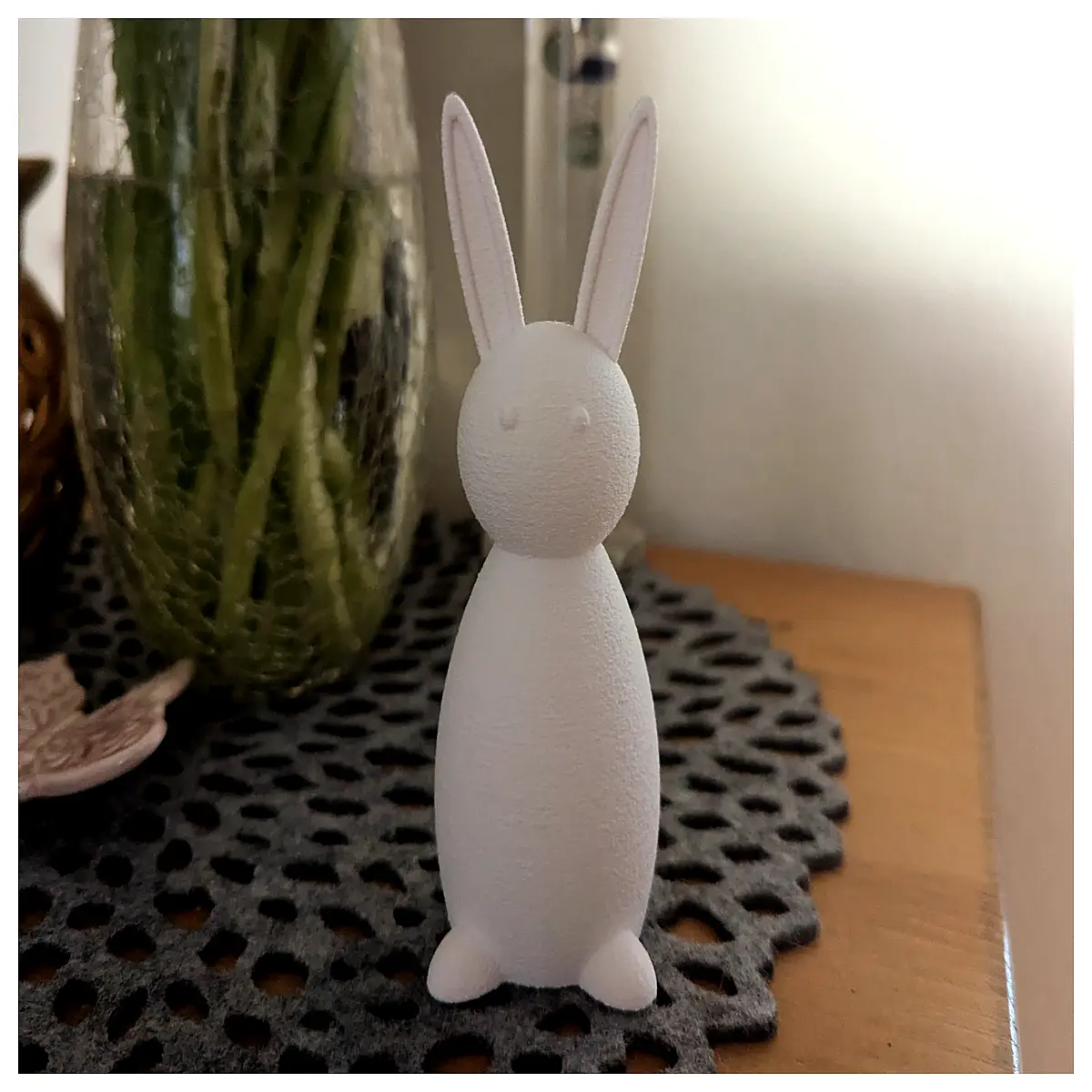 minimalist easter bunny decor modern spring home decoration simple pastel rabbit figurine contemporary easter table centerpiece