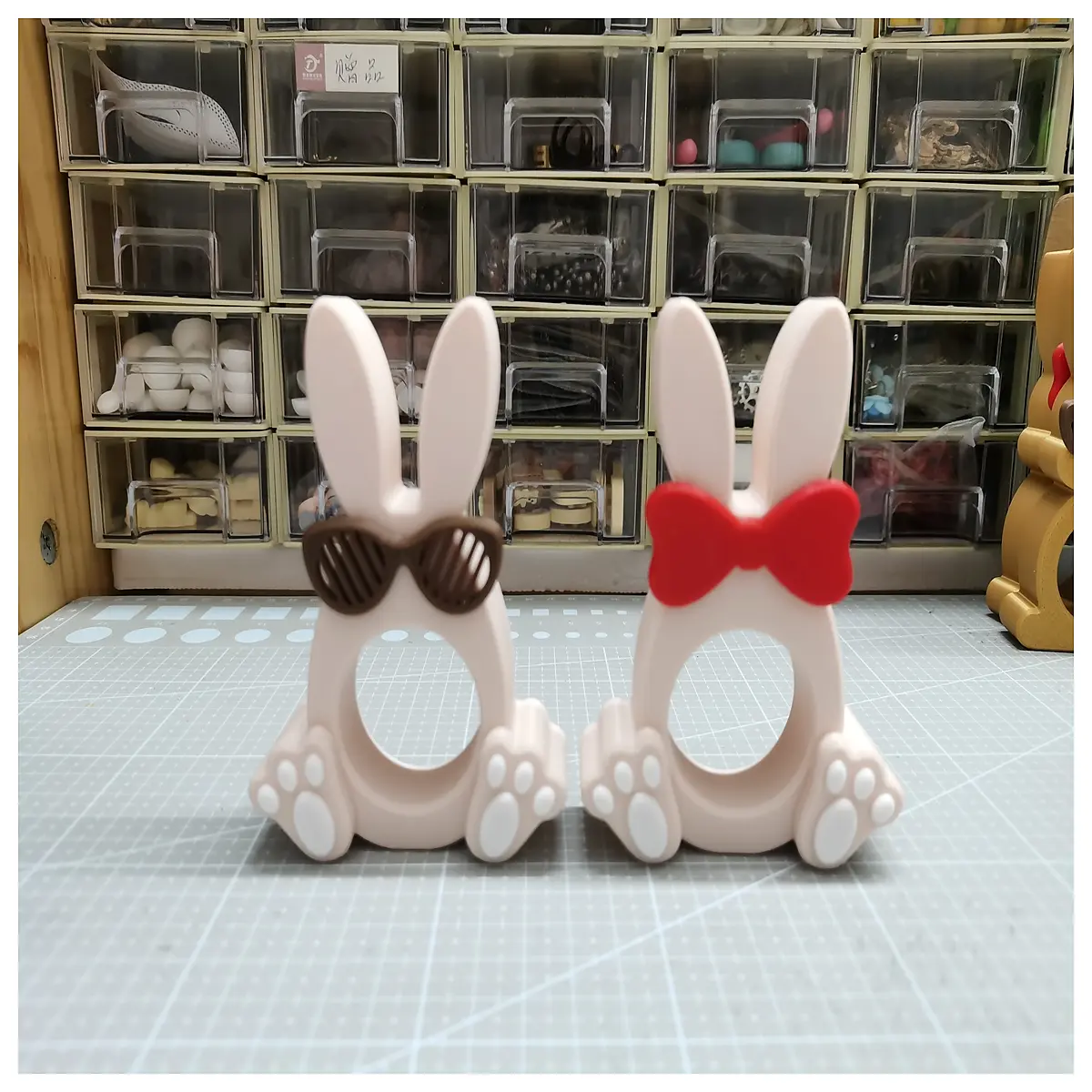cute bunny chocolate holder for gifts easter party decor table centerpiece