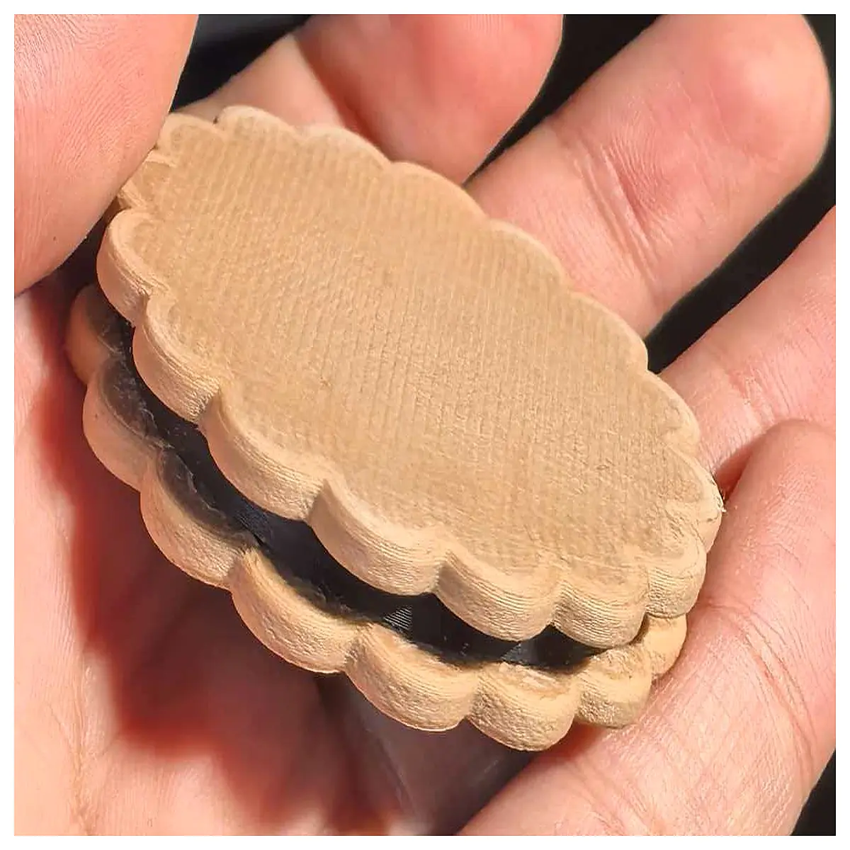 Portable Cookie Cutter Seal Shell HB40 45mm Pad Velvety Rough Wood Like Drawing Tool Accessory Stamp Parts