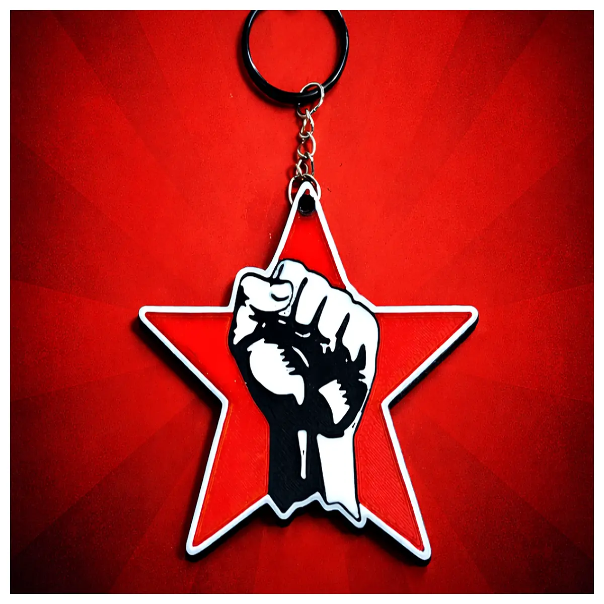 Power Symbol Keychain Represents courage determination success resilience Ideal for men gifts car keys home keys Key charm lucky charm
