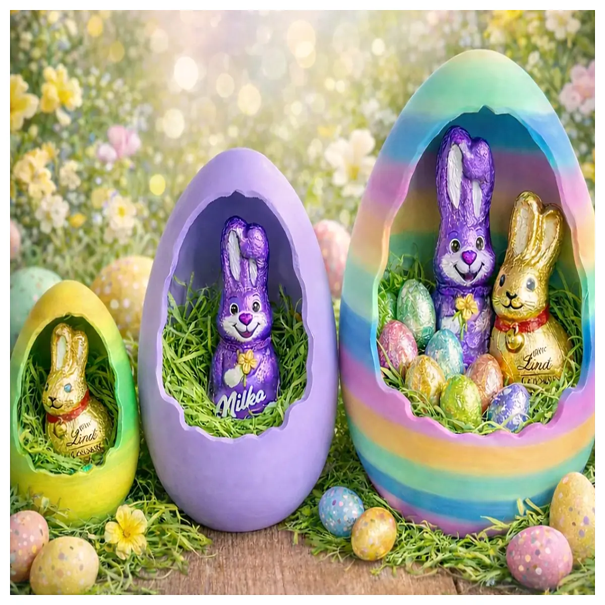 Easter Baskets Open Shell Easter Eggs Filler Gift Box Creative Gift Kids Activities Easter Decoration Holiday Surprise