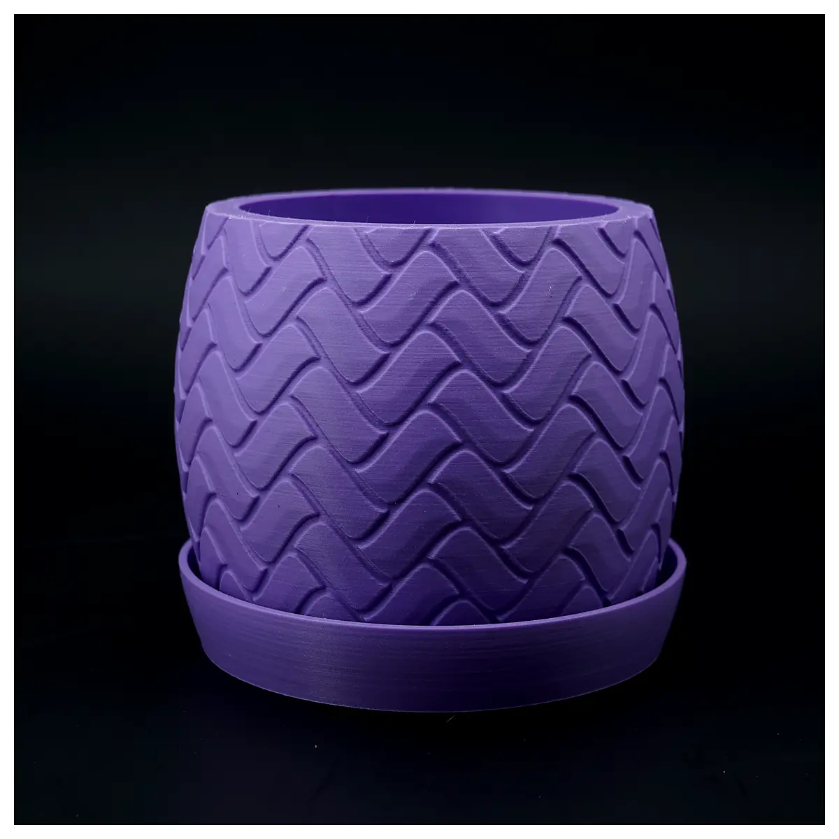 Modern Woven Flower Pot Zigzag Design Drainage Tray Indoor Garden Planter Decoration Creative Woven Basket