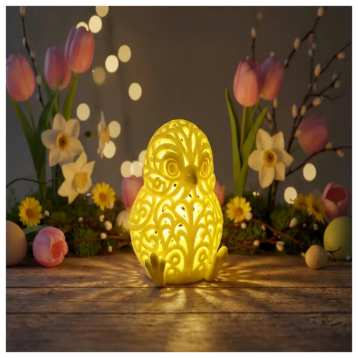 Lumorna Pippa Easter Chick Toy Bright Moments Figurine Hatching Chick Decoration Easter Gift Realistic Chicken Model