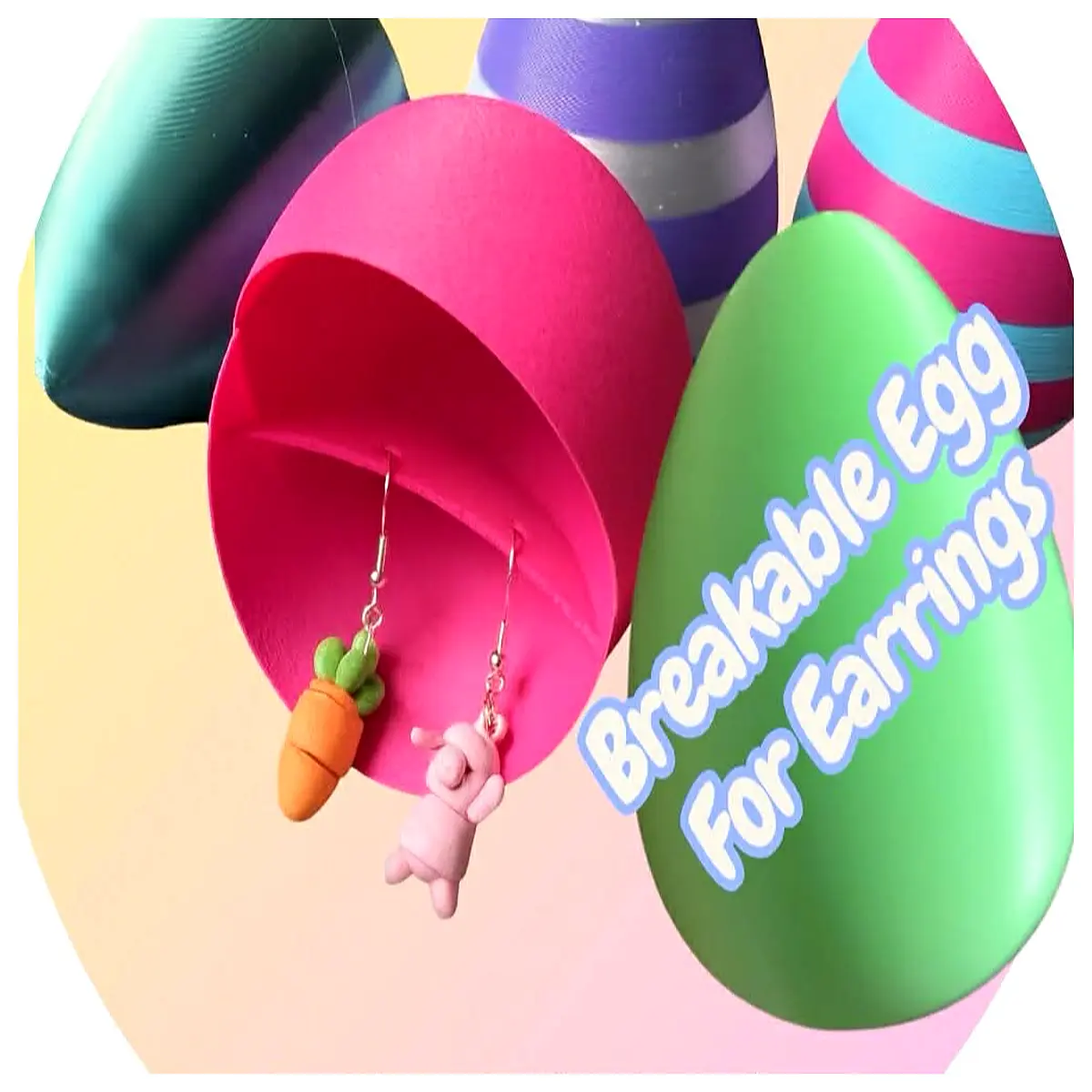Crackable Earring Egg Shaped Earrings Cracking Design Creative Stud Earrings Girl Gift Trending Earrings