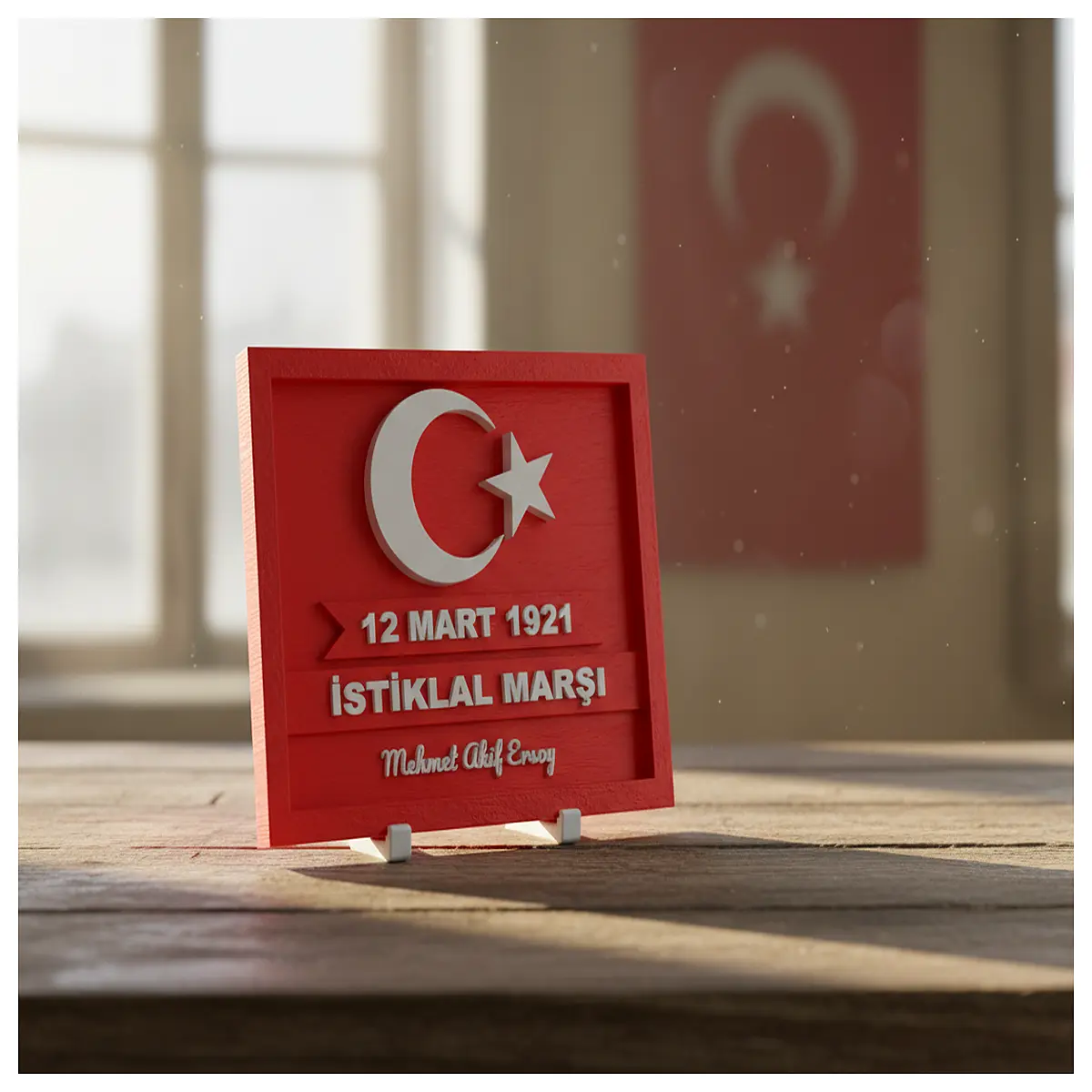 Istiklal March 12 1921 Desktop Decoration Commemorative Display Home Decor Historical Souvenir