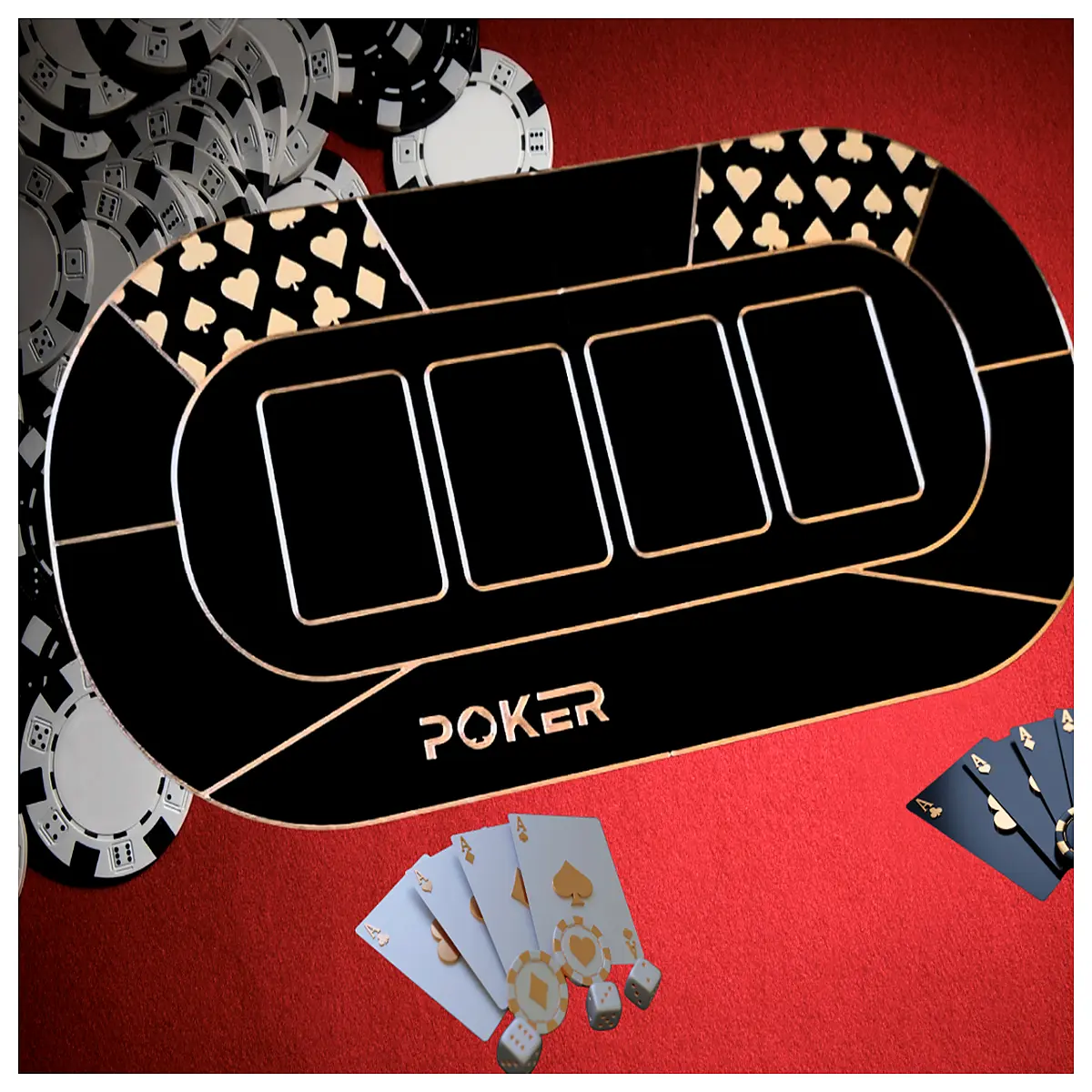 Poker Table Mat Your Tabletop Poker Game Mat Non Slip Poker Pad Essential for Poker Players