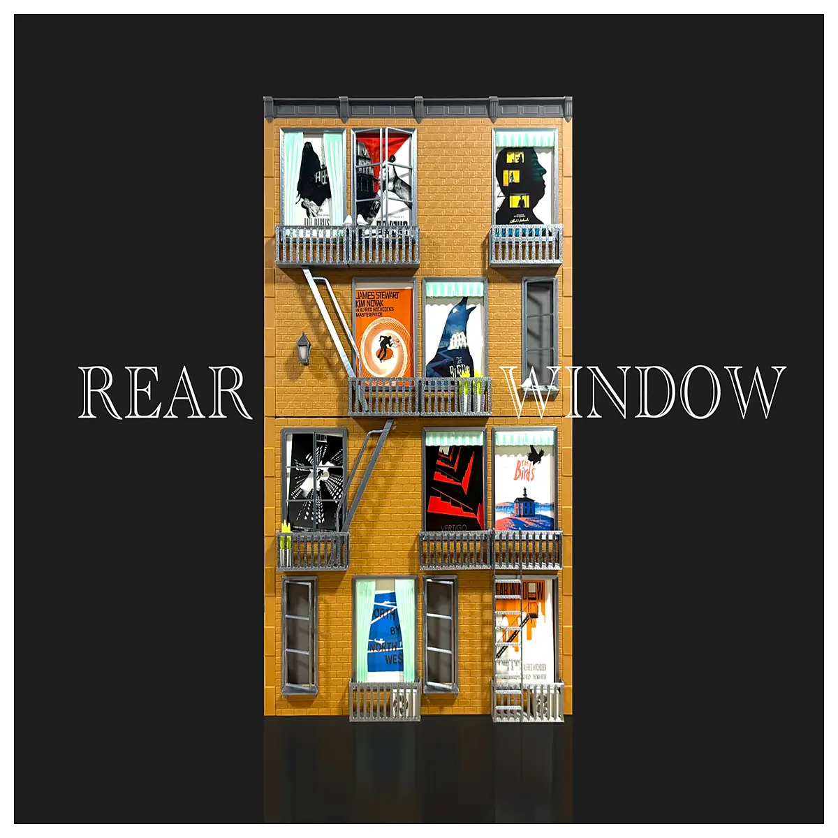 Hitchcock style Photo Frame Wall Decor Retro Life Scene Puzzle Photo Wall Creative Home Decor Wall Art Instant Memories