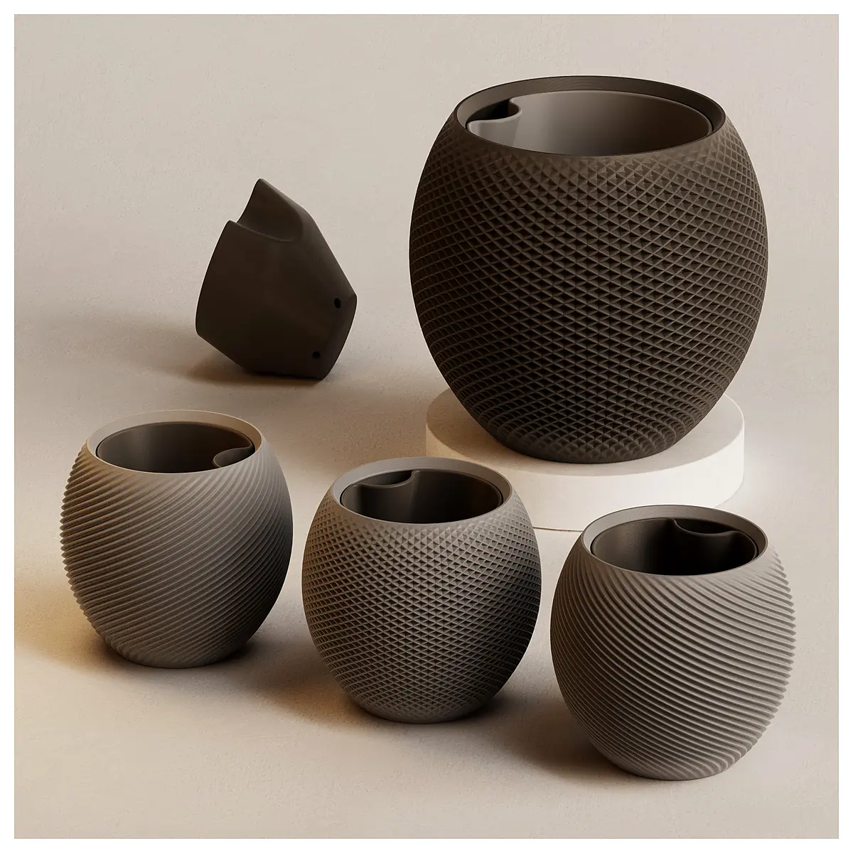 SFERA Geometric Planter Pot for Houseplants Triangular Flower Pot Modern Garden Decor Indoor Plant Container