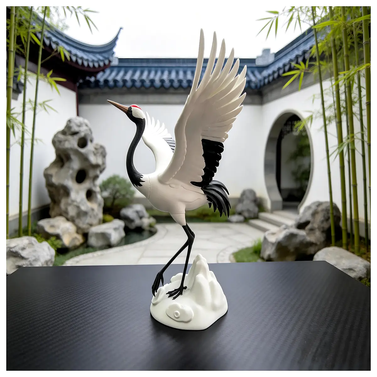 Red Crowned Crane Disassembled Model 70g Lightweight Bird Toy Collection Decoration