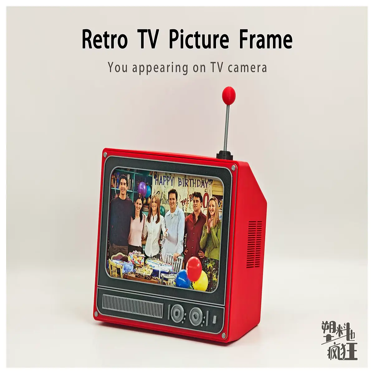 Retro TV Picture Frame 6 Inch Photo Box Tissue Box Decorative Vintage Home Photography Accessory Classic Era