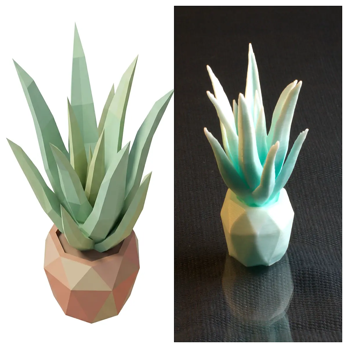 faceted geometric resin planter for succulents modern hexagonal desktop flower pot minimalist home office decor