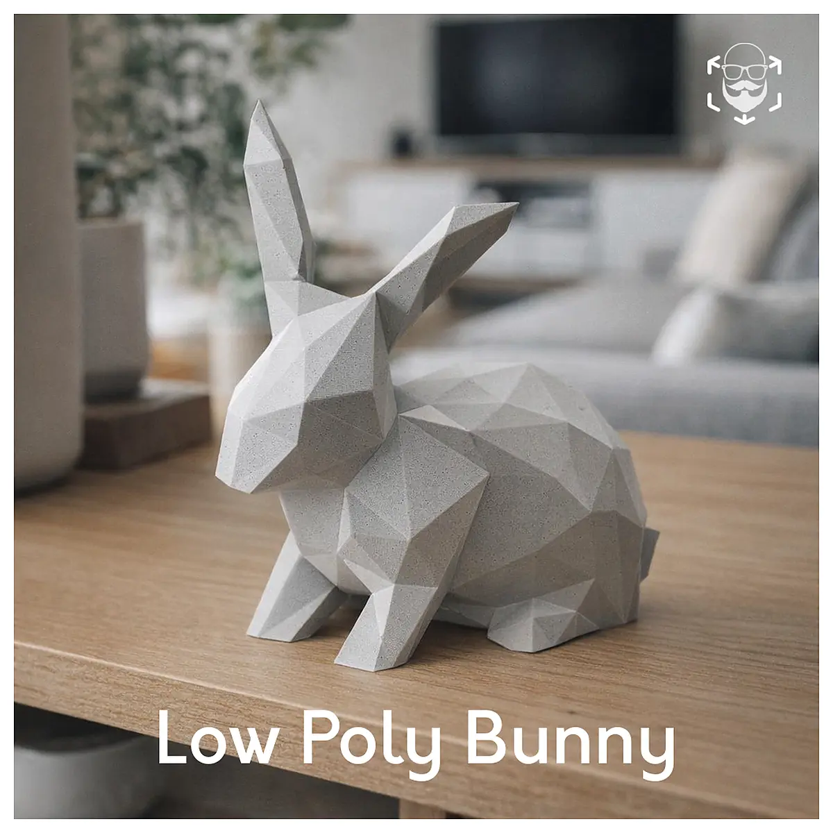 Low Poly Easter Rabbit 3D Model Printable Assets Toy Parts Decoration Supplies