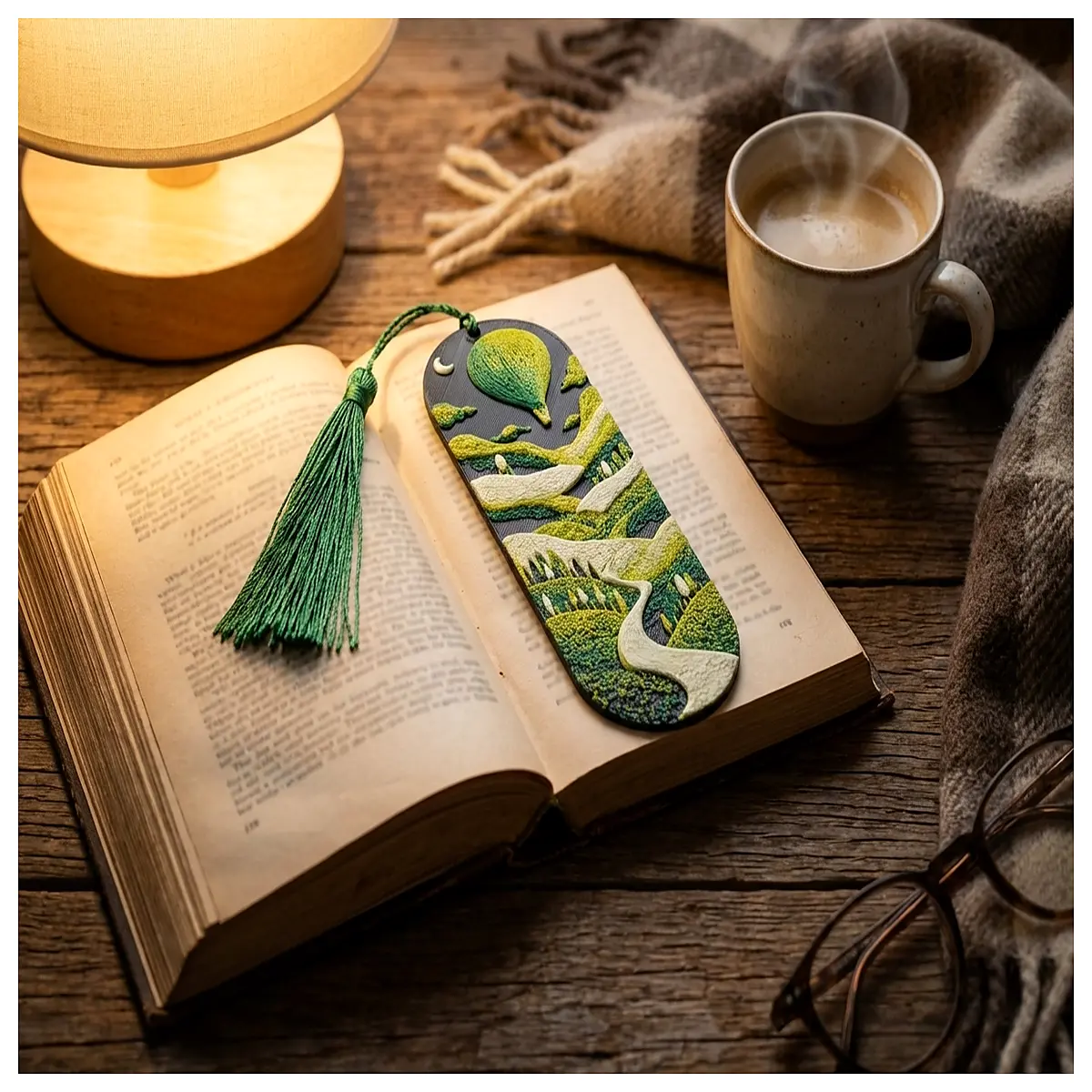 Hot Air Balloon Jade Valley Bookmark Hanging Bookmark Fun Bookmark Gift Book Lover Gift Bookmark Collection