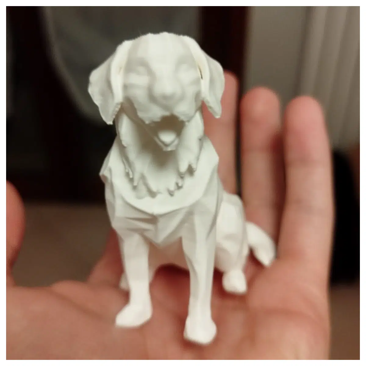 Low Poly Golden Retriever Puppy Model Pet Toy Realistic Dog Outfit Indoor Play Brain Teaser Puzzle