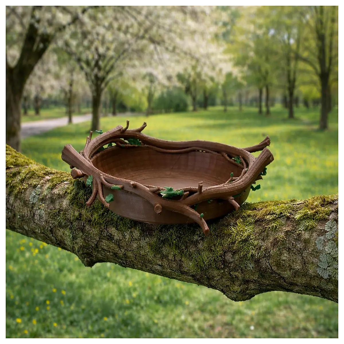 Branch Bowl Forest Camping Dish Outdoor Picnic Bowl Natural Bowl Eco Friendly Eating Utensil Camping Gear Woodland Bowl