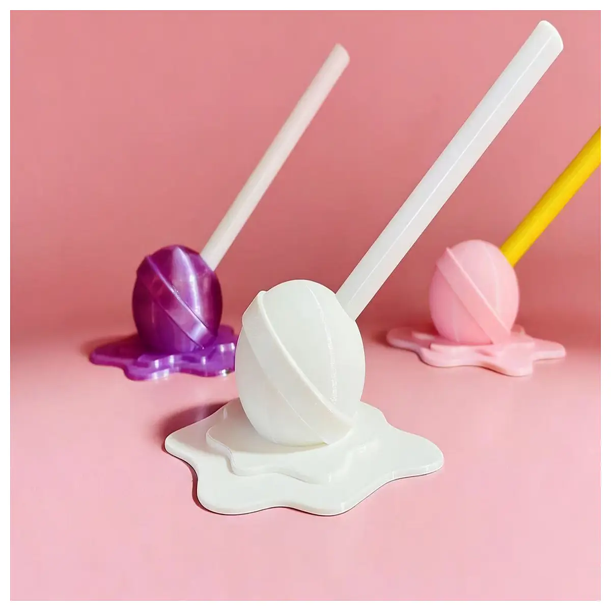 Melting Lollipop Pen Holder Creative Desk Decoration Lollipop Display Sweet Gift Candy Collection
