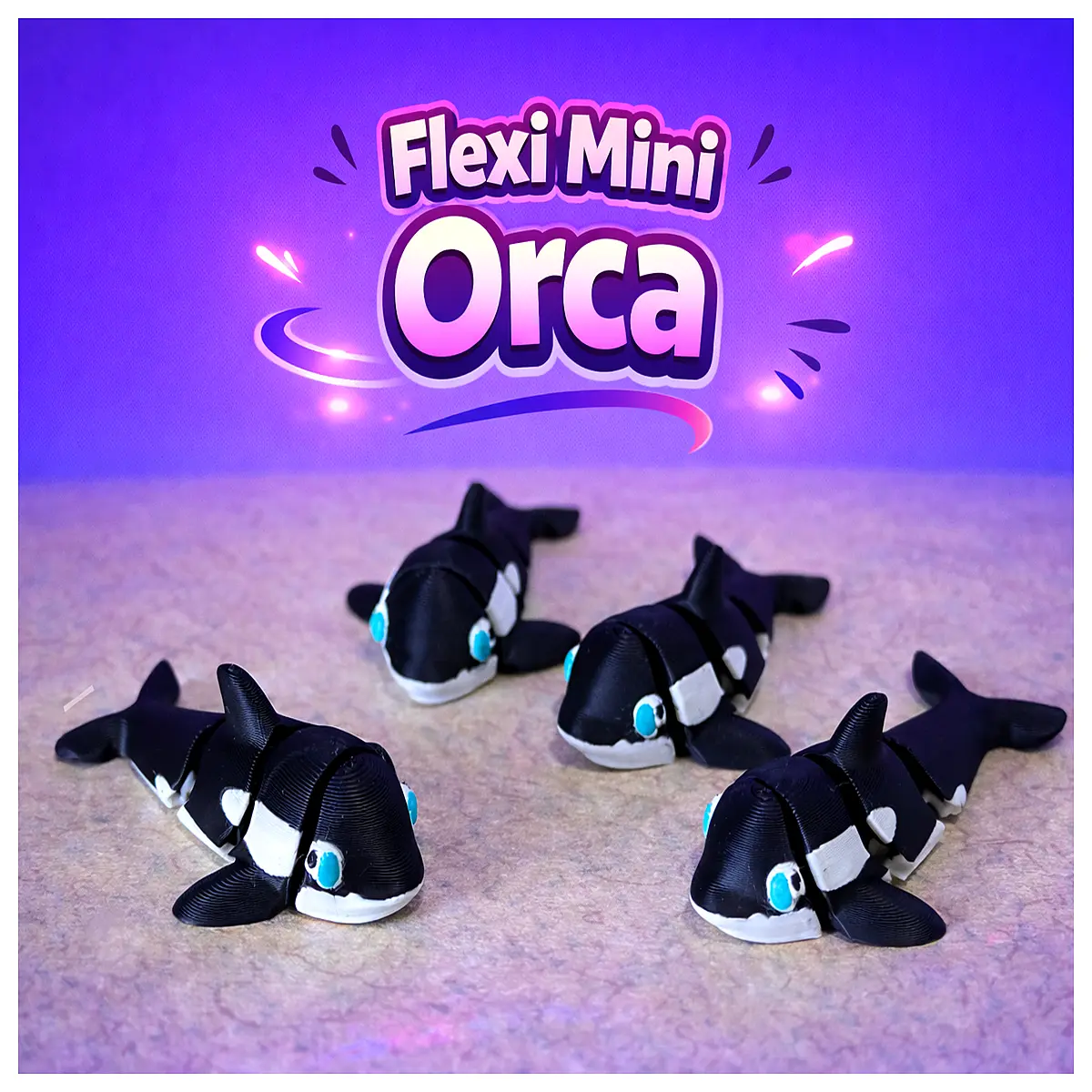 Portable Mini Orca Toy Realistic Simulation Marine Animal Model Kids Educational Plush Orca Baby Aquarium Decoration Fun Gift