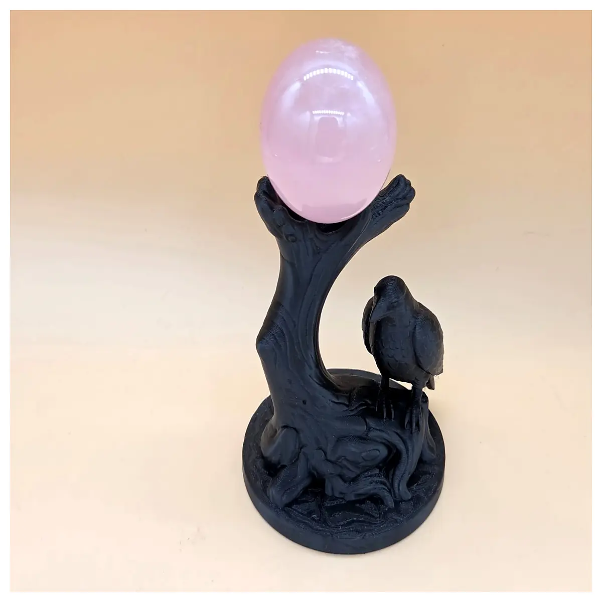 Crow Crystal Ball Stand Desktop Display Holder for Decorations Creative Home Accent Floating Crystal Ball Stand Modern Minimalist