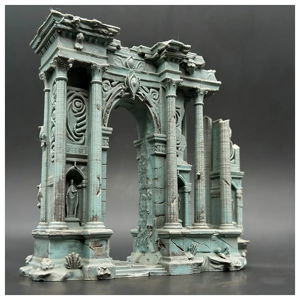 Sunken Temple Stone Door Ancient Ruins Repair Parts Archaeology Model Decoration Sunken City Temple Stone Door Archaeology Model