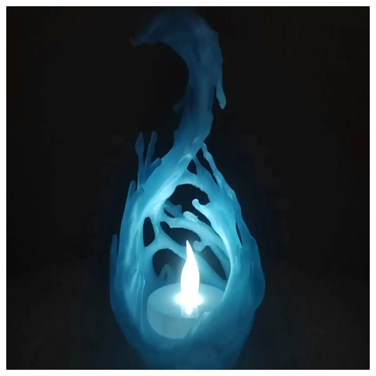 Ocean Wave Candlestick Desktop Decor Romantic Atmosphere Beach Scene Home Decoration Marine Display Lighthouse Ornament