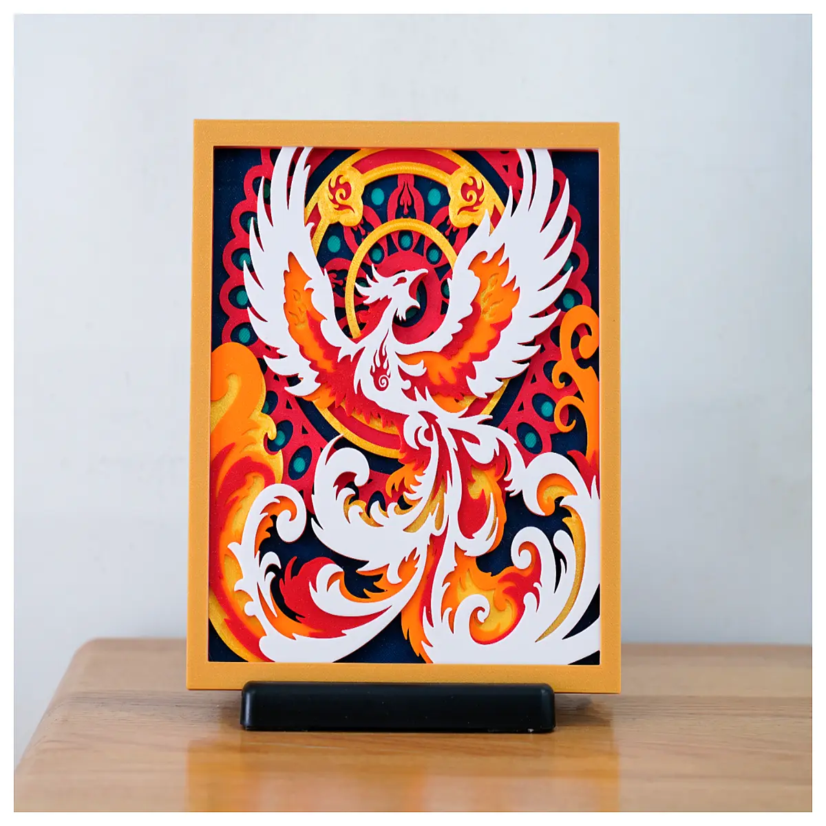 layered phoenix tattoo sticker waterproof temporary art design for women back leg