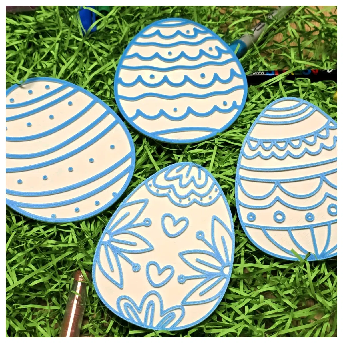 easter egg coloring craft diy spring holiday fun kids activity set